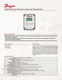 Thumbnail of document Data Sheet - 616W Differential Pressure Transmitter